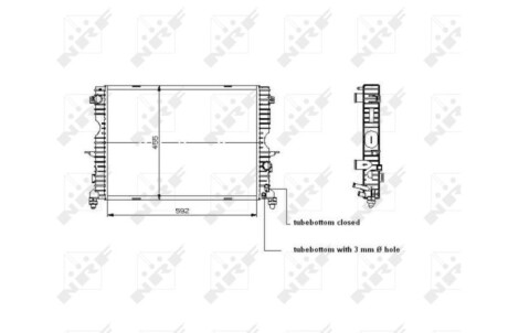 Радиатор, охлаждение двигателя - (pcc000640, pcc001070, pcc107270) NRF 509729