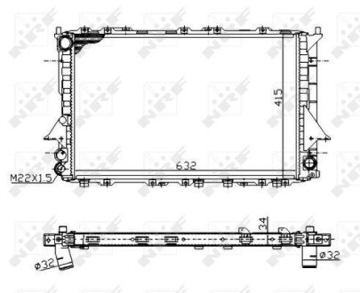 Теплообменник - (4A0121251L, 4A0121251Q) NRF 51320A