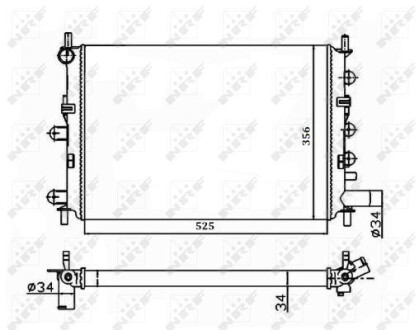 Теплообменник - (6616483, 6912237, 92AB8005BB) NRF 514436A