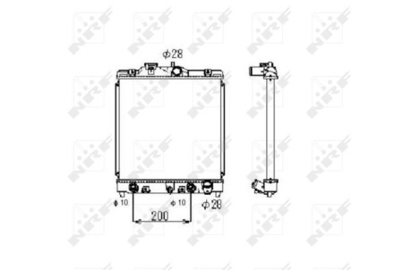 Радиатор, охлаждение двигателя - (19010P30G02, 19010P01004, 19010P30J01) NRF 516356