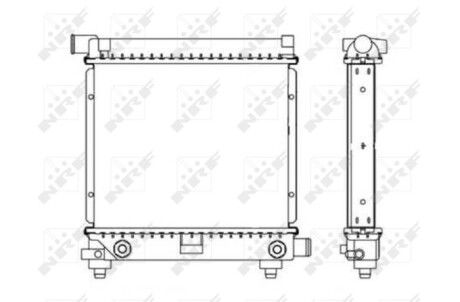 Радиатор, охлаждение двигателя - (1245008303, 2015003803, 2015004003) NRF 517662