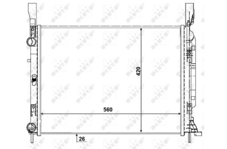 Радиатор, охлаждение двигателя - (8200418327) NRF 53003