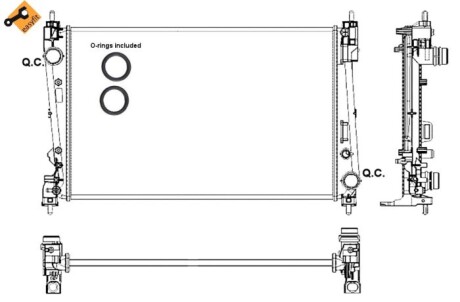 Радиатор, охлаждение двигателя - NRF 53017