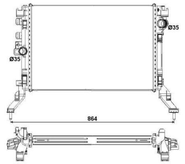 Радіатор охолодження Renault Laguna 2.0-3.0 dCi 07-15 - NRF 53027