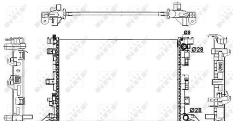 Радиатор, охлаждение двигателя - (214100001R, 214100003R) NRF 53066