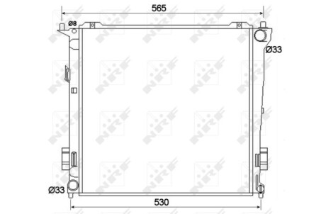 Радиатор, охлаждение двигателя - (253102H600, 253102H660, 253102L600) NRF 53109