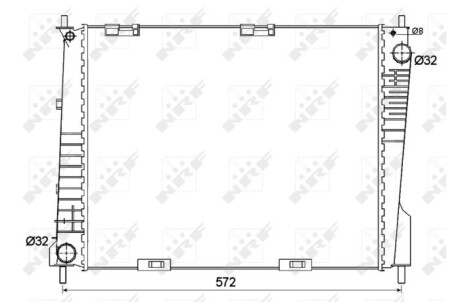 Радиатор, охлаждение двигателя - (8200468931) NRF 53125