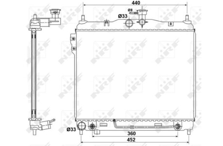 Радиатор, охлаждение двигателя - NRF 53173