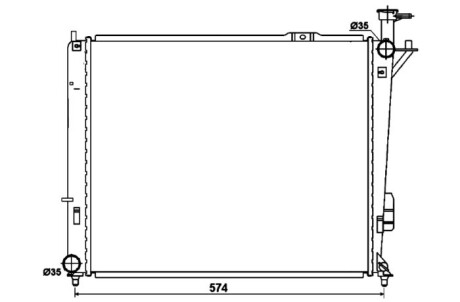 Радиатор, охлаждение двигателя - NRF 53174