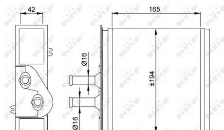 Радіатор пічки Fiat Punto 93-00 - NRF 53204