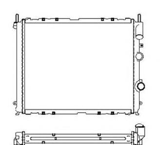 Радиатор, охлаждение двигателя - (7700417175, 7700836303) NRF 53209