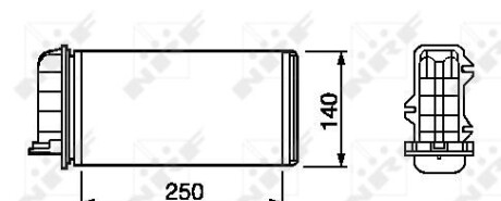 Теплообменник, отопление салона - (46721967, 46722546, 60813252) NRF 53219