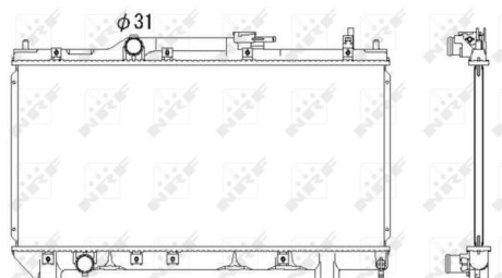 Радіатор охолодження Toyota Avensis 1.6 97-00 - NRF 53266