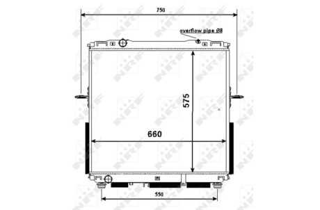 Радиатор, охлаждение двигателя - (253103E000, 253113E600, 253113E500) NRF 53367