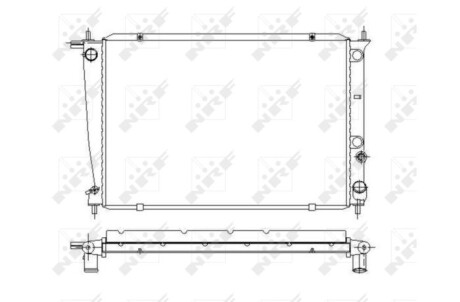 Радиатор, охлаждение двигателя - (253104A010, 253104A100, 253104A110) NRF 53371