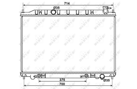 Радиатор, охлаждение двигателя - (21460CC00A, 21460CA010) NRF 53407