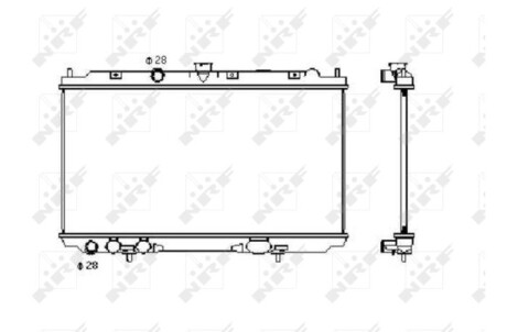 Радиатор, охлаждение двигателя - (21410BM402JP, 21410BM400, 21410BM402) NRF 53427