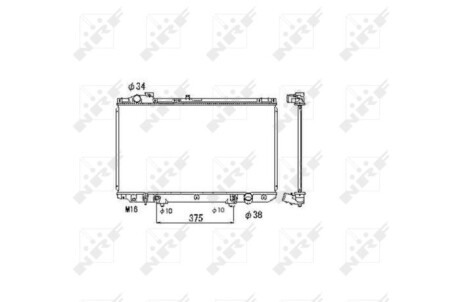 Радиатор, охлаждение двигателя - (1640046570, 1640046580) NRF 53467