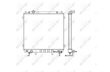 Радиатор, охлаждение двигателя - (25310H1930, 25310H1931, 25310H1910) NRF 53479