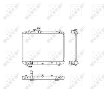 Радиатор, охлаждение двигателя - (1770063J00) NRF 53582