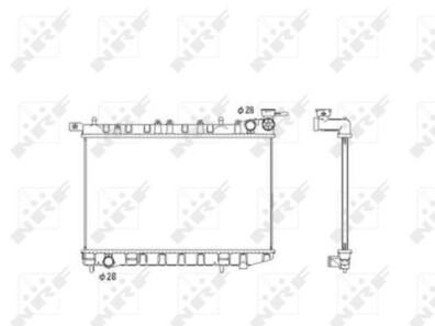 Радіатор охолодження двигуна NISS SUNNY 14/16 MT - NRF 53583