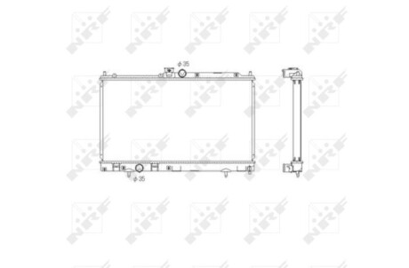 Радиатор, охлаждение двигателя - (mr464612) NRF 53591