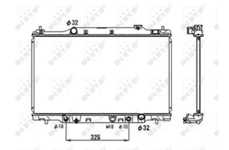 Радиатор, охлаждение двигателя - NRF 53679