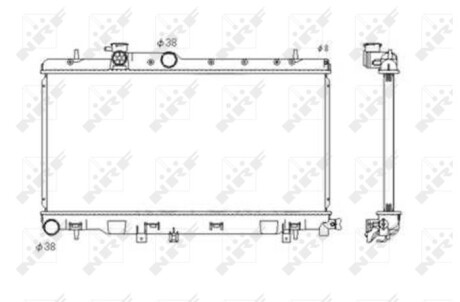 Радиатор, охлаждение двигателя - (32007317, 32010125, 32010837) NRF 53697