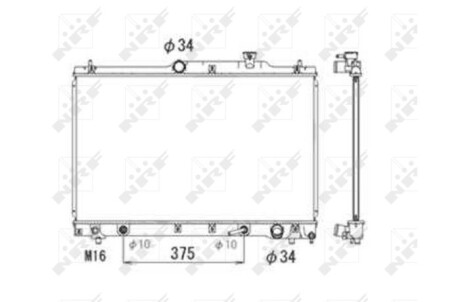 Радиатор, охлаждение двигателя - NRF 53705