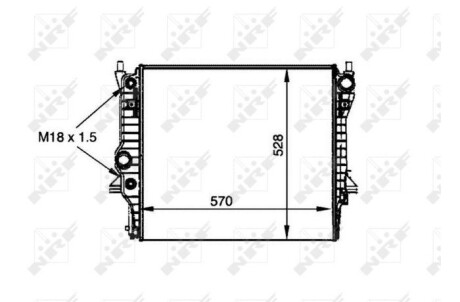 Радиатор, охлаждение двигателя - NRF 53805