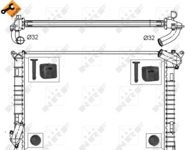 Радиатор, охлаждение двигателя - NRF 53808