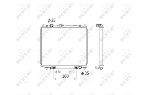 Радиатор, охлаждение двигателя - (mb890955, mb340051) NRF 53810