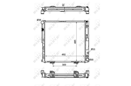 Фото 2 - Радиатор охлаждения двигателя NRF 53872