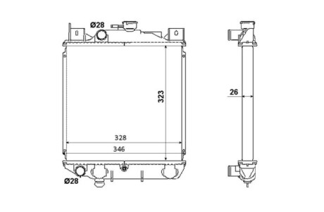 Радиатор, охлаждение двигателя - (1770060B32, 1770063B21) NRF 53881