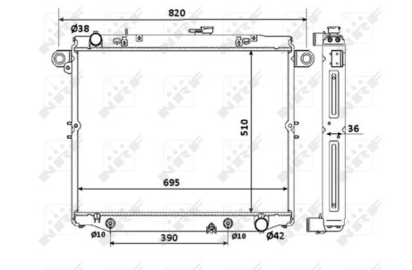 Радиатор, охлаждение двигателя - (1640066121, 1640066120, 1640066110) NRF 53919