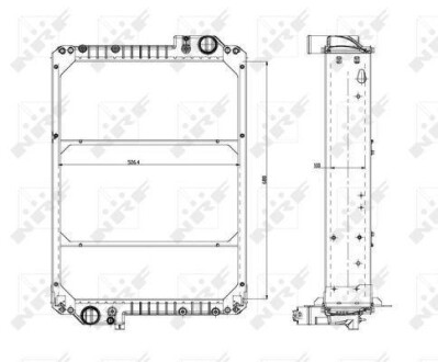 Радіатор двигуна - NRF 54074