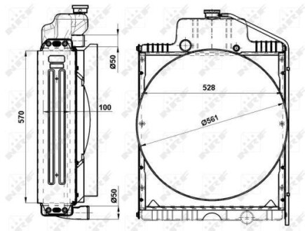 Радіатор двигуна - NRF 54096