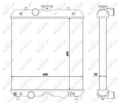 Радіатор двигуна - NRF 54104