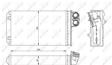 Теплообменник, отопление салона - NRF 54250