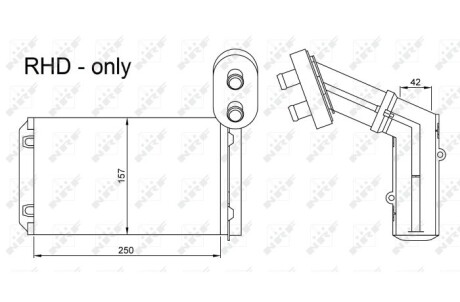 Фото 5 - Радиатор печки NRF 54253