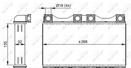 Теплообменник, отопление салона - NRF 54283