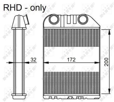 Радіатор пічки - NRF 54286