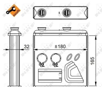 Теплообменник, отопление салона - NRF 54298