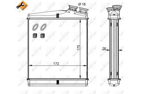 Фото 5 - Радіатор печі NRF 54340