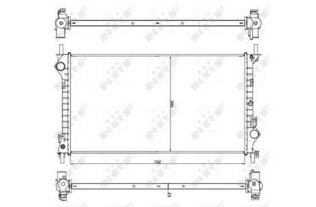 Фото 2 - Радиатор охлаждения двигателя NRF 54756