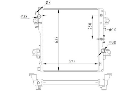 Радіатор охолоджування двигуна - (411203690R, 550018, 7701208118) NRF 550018