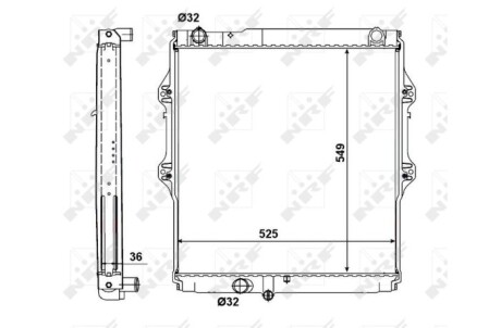 Теплообменник - (164005B620) NRF 56152