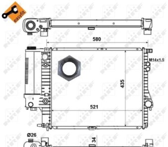 Радіатор - (1432819, 1427153, 17111427153) NRF 58165