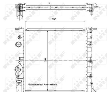 Радіатор охолодження Renault Clio II 1.2 98- - NRF 58196