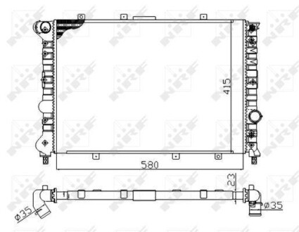 Теплообменник - (50501508, 60624581, 60690405) NRF 58202A